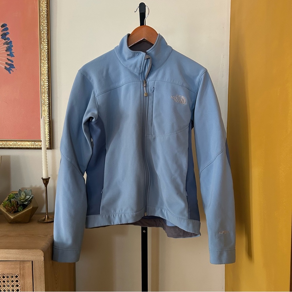 The North Face Women's Apex Bionic 2 Jacket Full Zip Up Softshell Blue Size M